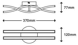 Briloner 3194-029 - LED Přisazený lustr GO 2xLED/6W/230V