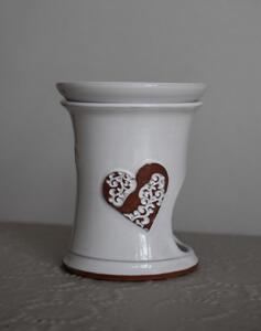 Bureš aroma lampa Love 14 cm srdce šišaté