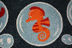 Makro Abra Dětský kusový koberec PAINT G4778 - moře ryby čtvrt kulatý Rozměr: 200x200 cm
