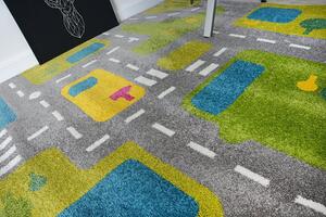 Makro Abra Dětský kusový koberec PAINT G4777 - čtvrt kulatý uličky Rozměr: 200x200 cm
