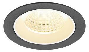 BIG WHITE SLV NUMINOS M Stropní vestavné svítidlo, 3000 K, 55°, IP20, kulaté, černé / bílé 1009620