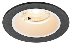 BIG WHITE SLV NUMINOS S Stropní vestavné svítidlo, 2700 K, 40°, IP20, kulaté, černé / bílé 1009437
