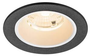 BIG WHITE SLV NUMINOS S Stropní vestavné svítidlo, 2700 K, 55°, IP20, kulaté, černé / bílé 1009440