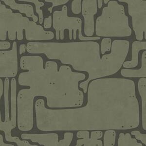 Tapety Abstraktní organický vzor v zelených tónech, Tapety abstraktní, a01122 : uwalls.cz
