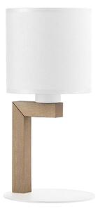 Stolní lampa TROY 1xE27/15W/230V bílá/dřevo