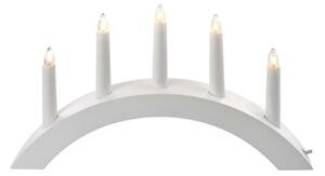 Vánoční svícen 5xE10/15W/230V bílá
