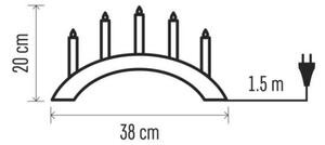 Vánoční svícen 5xE10/15W/230V bílá