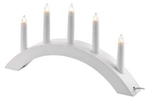 Vánoční svícen 5xE10/15W/230V bílá