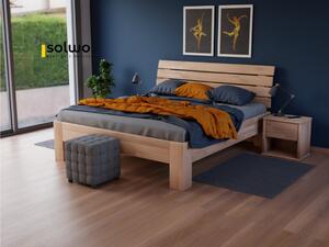 Masivní postel JIVE - Solwo Design Dřevo a odstín oleje: BUK Cink - Olej odstín BO106, Rozměr spací plochy: 160x200