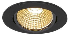 SLV BIG WHITE NEW TRIA 68 I CS Indoor, stropní vestavné LED svítidlo, černé, 2700K, kruhové 1003065