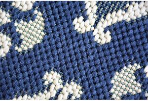 Makro Abra Kusový koberec Sisal COLOR 19246/699 Květy modrý Rozměr: 80x150 cm