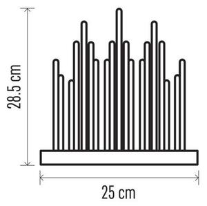 LED Vánoční svícen 19xLED/3xAA šedá