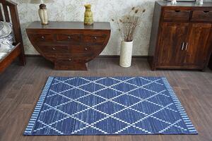 Makro Abra Kusový koberec Sisal COLOR 47268/309 modrý geometrický vzor Rozměr: 200x290 cm