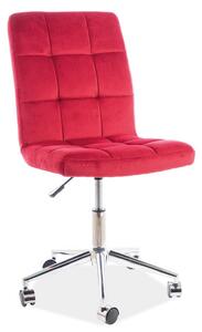 Kancelářská židle EMMI VELVET červená bordó