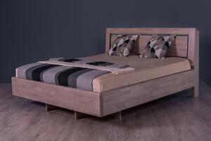 Masivní postel FENIX - Solwo Design Dřevo a odstín oleje: BUK Cink - Olej odstín BO105, Rozměr spací plochy: 240x200