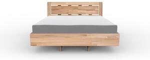 Masivní postel FENIX - Solwo Design Dřevo a odstín oleje: BUK Cink - Olej odstín BO102, Rozměr spací plochy: 200x200
