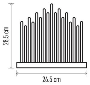 LED Vánoční svícen 17xLED/3xAA červená