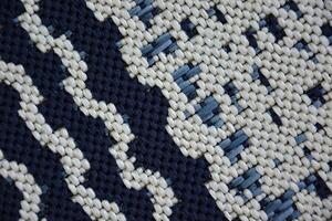 Makro Abra Kusový koberec Sisal COLOR 47276/396 Pruhovaný bílý modrý Rozměr: 80x150 cm