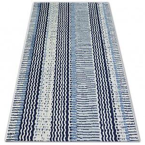 Makro Abra Kusový koberec Sisal COLOR 47276/396 Pruhovaný bílý modrý Rozměr: 140x200 cm