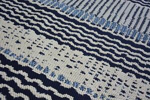 Makro Abra Kusový koberec Sisal COLOR 47276/396 Pruhovaný bílý modrý Rozměr: 120x170 cm