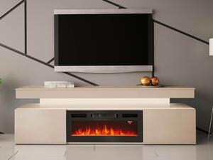 TV kříňka s krbem Lestirola Bis EF 2D 190, Barva:: pouštní písek 5903211449543
