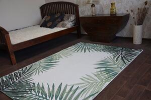 Makro Abra Kusový koberec Sisal COLOR 19435/062 zelené listí Rozměr: 80x150 cm