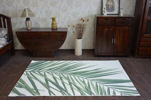 Makro Abra Kusový koberec Sisal COLOR 19434/062 zelené listí Rozměr: 80x150 cm