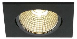 SLV BIG WHITE NEW TRIA hranaté LED vnitřní svítidlo k zabudování do stropu, černá, 1800-3000K 7,2W 1001991