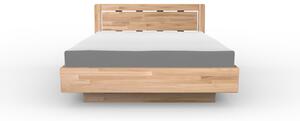 Masivní postel JUPITER - Solwo Design Dřevo a odstín oleje: BUK Cink - Olejování přírodní, Rozměr spací plochy: 140x200