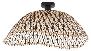 Stropní svítidlo v art deco stylu, černé bambusové, 60 cm - Alka
