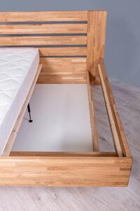 Masivní postel MERKUR - Solwo Design Dřevo a odstín oleje: BUK Cink - Olej odstín BO104, Rozměr spací plochy: 140x200
