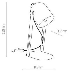 Stolní lampa DAVIS 1xE27/60W/230V bílá
