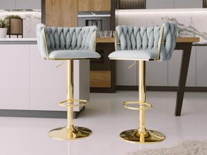Set dvou barových židlí Archie BS-1142, Barva: 82-šedá 5903211338212