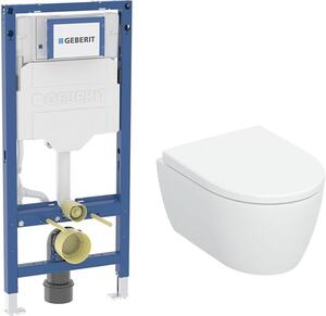 Sada sada WC s mísou a sedátkem Geberit iCon 503.048.00.1, podomítkový WC modul Geberit Duofix 111.320.00.6