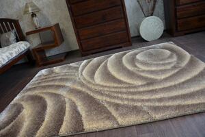 Makro Abra Kusový koberec Shaggy SPACE 3D B217 světle hnědý Rozměr: 120x170 cm