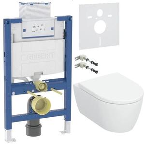 Sada WC mísa se sedátkem s pomalým sklápěním Geberit iCon 503.046.00.1, podomítkový WC modul Geberit Duofix 111.003.00.2, 111.815.00.1, 156.050.00.1