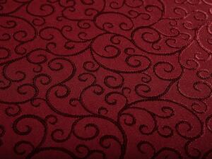 Dekorační látka PM-004 Ornamenty - vínově červená - šířka 150 cm