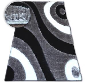 Makro Abra Kusový koberec Shaggy SPACE 3D B314 šedý Rozměr: 80x150 cm