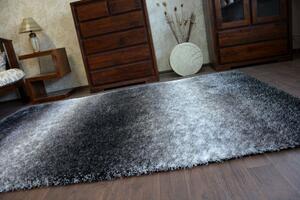 Makro Abra Kusový koberec Shaggy SPACE 3D B315 černý šedý Rozměr: 120x170 cm