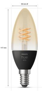 LED Stmívatelná žárovka Philips Hue WHITE FILAMENT E14/4,5W/230V 2100K