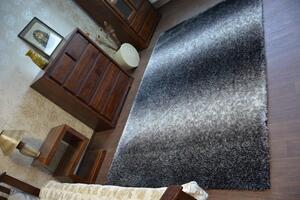 Makro Abra Kusový koberec Shaggy SPACE 3D B315 černý šedý Rozměr: 120x170 cm