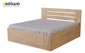 Masivní postel LONDON - Solwo Design Dřevo a odstín oleje: BUK Cink - Olejování přírodní, Rozměr spací plochy: 160x200