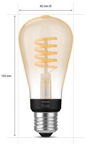 LED Stmívatelná žárovka Philips Hue WHITE AMBIANCE ST64 E27/7W/230V 2200-4500K