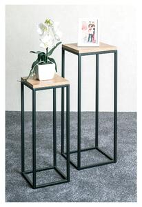 Přístavný stolek WATFORD I černá/dub