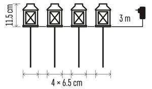 LED Venkovní dekorace 4xLED/5W/230V IP44