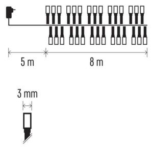 LED venkovní řetěz 400xLED/13m IP44 teplá bílá
