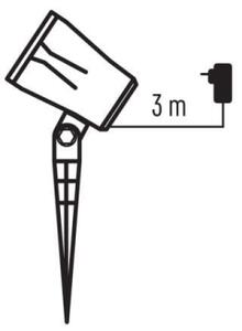 LED Vánoční venkovní projektor LED/3,6W/230V IP44 bílá