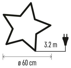 Vánoční dekorace 1xE14/25W/230V pr. 60 cm stříbrná