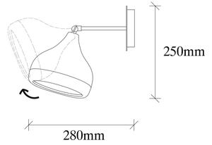 Nástěnné bodové svítidlo YILDO 1xE27/40W/230V