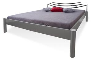 Nábytek ATIKA s.r.o. Kovová postel NAN JING Povrchová úprava: stříbrná RAL 9006, Rozměr: 90 x 200 cm